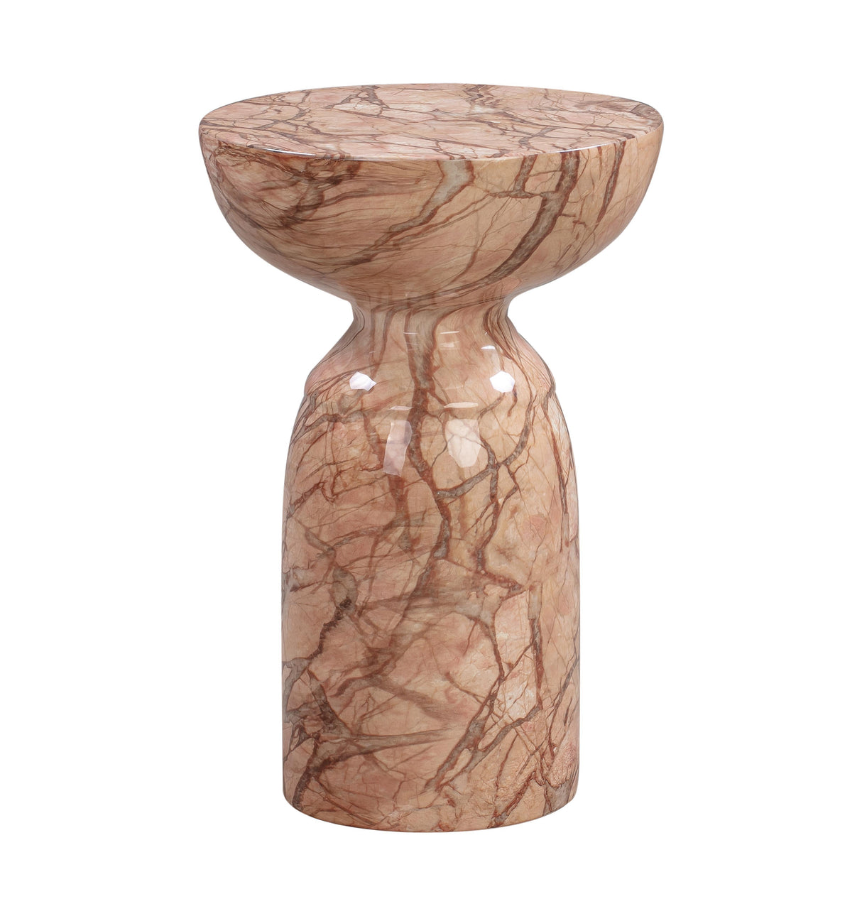 Rue Marble Indoor / Outdoor Round Side Table by TOV Furniture at Eve Furniture