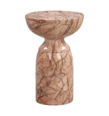 Rue Marble Indoor / Outdoor Round Side Table by TOV Furniture at Eve Furniture
