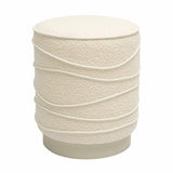 Nero Cream Boucle Ottoman by TOV Furniture at Eve Furniture