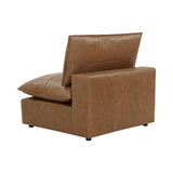 Cali Brown Leather Modular Armless Chair by TOV Furniture at Eve Furniture
