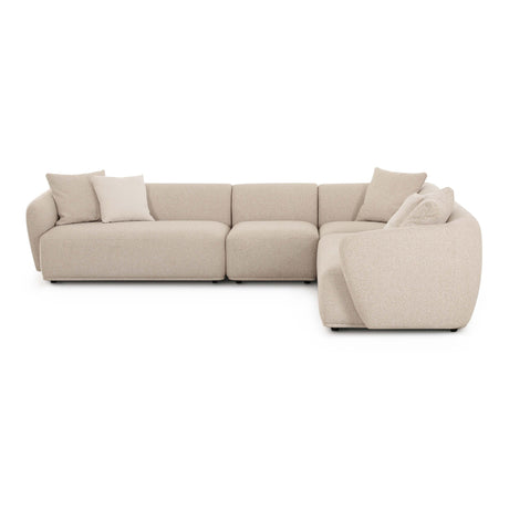 Sylvie Cream Boucle 4-Piece Sectional by TOV Furniture at Eve Furniture