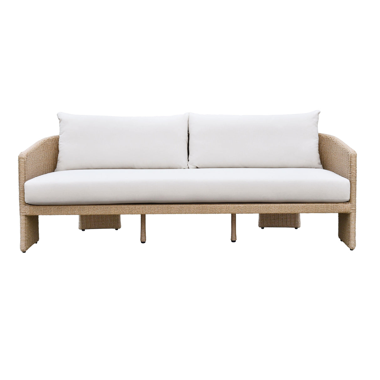 Alexa Rattan Performance Fabric Outdoor Sofa by TOV Furniture at Eve Furniture