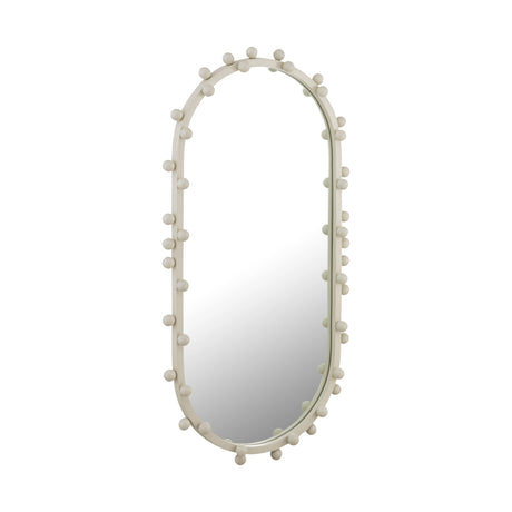 Bubbles Ivory Oval Wall Mirror by TOV Furniture at Eve Furniture