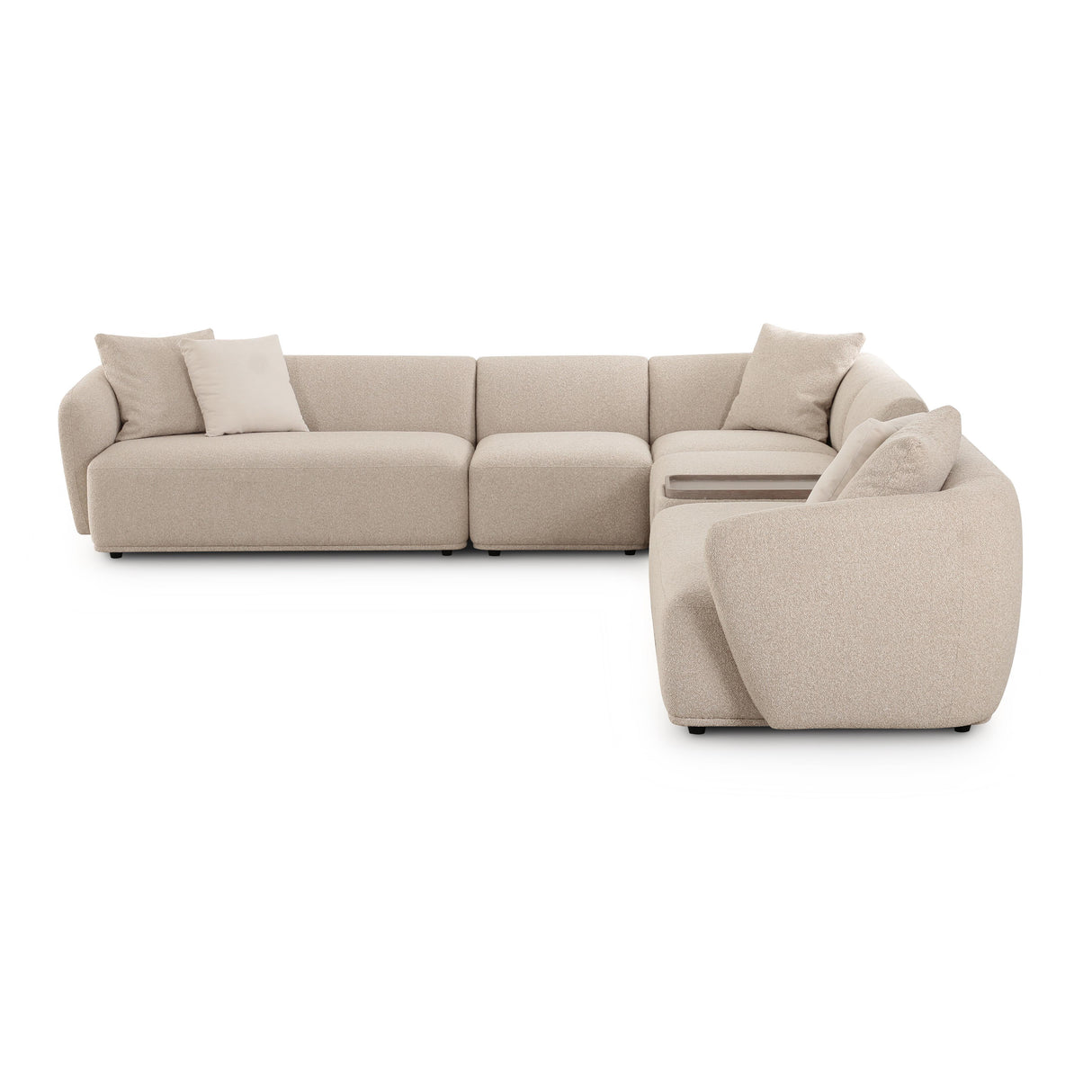 Sylvie Cream Boucle 6-Piece Large Sectional by TOV Furniture at Eve Furniture