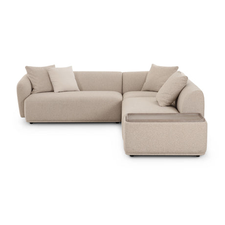 Sylvie Cream Boucle 4-Piece Chaise Sectional by TOV Furniture at Eve Furniture