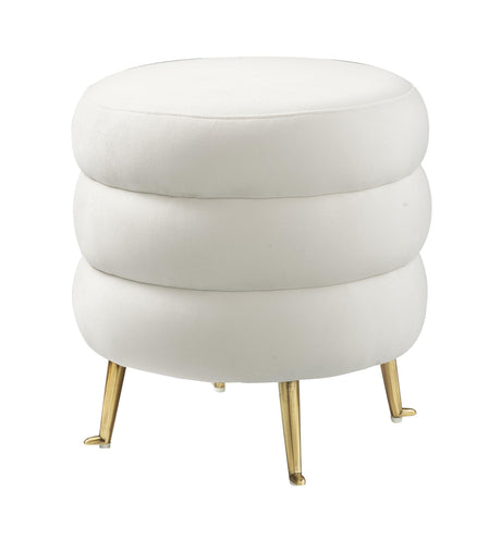 Ladder Velvet Ottoman by TOV Furniture at Eve Furniture