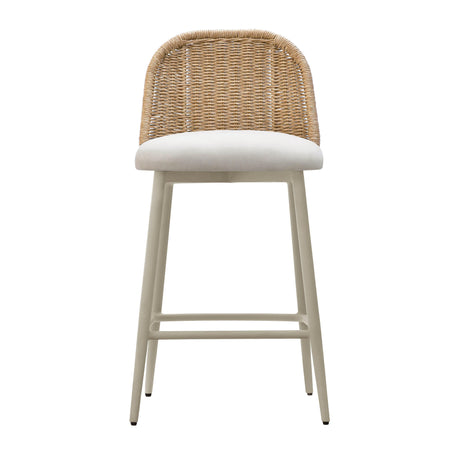 Alexa Performance Fabric Outdoor Stool by TOV Furniture at Eve Furniture