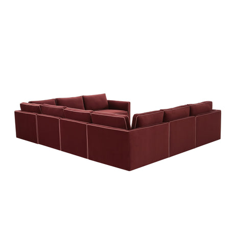 Willow Velvet Modular Large U Sectional by TOV Furniture at Eve Furniture