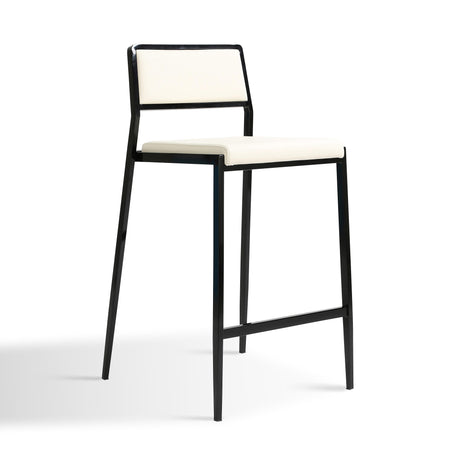 Gale Performance Vegan Leather Stackable Stool - Set of 2 by TOV Furniture at Eve Furniture