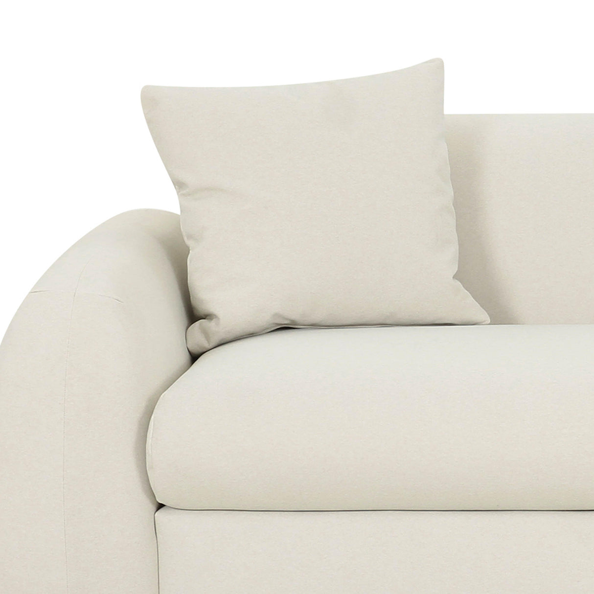 Kourtney Cream Faux Mohair 100" Sofa by TOV Furniture at Eve Furniture