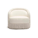 Pamela Cream Boucle Tassel Lounge Chair by TOV Furniture at Eve Furniture