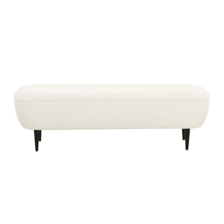 Denise Cream Boucle Bench by TOV Furniture at Eve Furniture