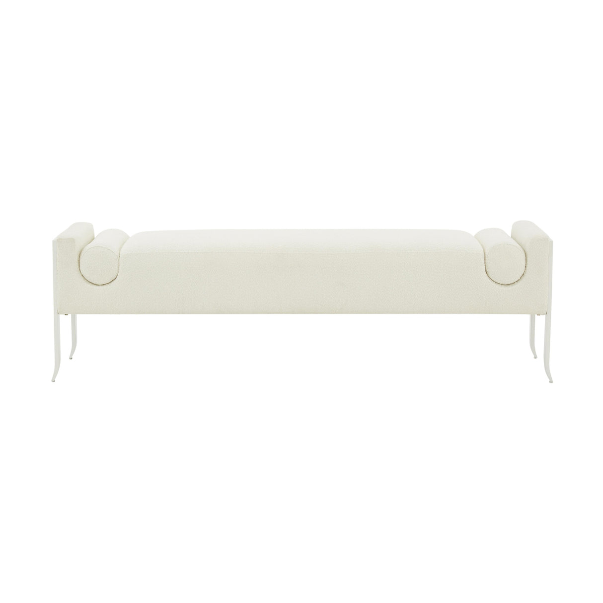 Ines Cream Boucle Bench by TOV Furniture at Eve Furniture