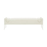 Ines Cream Boucle Bench by TOV Furniture at Eve Furniture