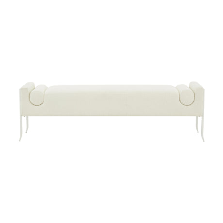 Ines Cream Boucle Bench by TOV Furniture at Eve Furniture