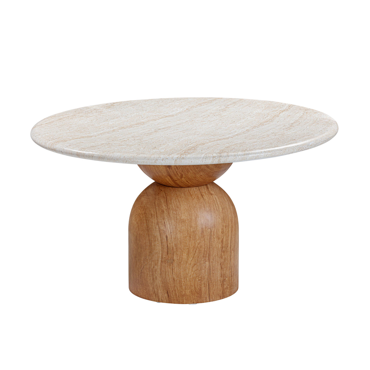 Cynthia Travertine Concrete Indoor / Outdoor 54" Round Dining Table by TOV Furniture at Eve Furniture