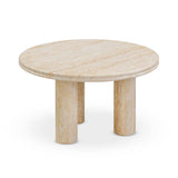 Amora Faux Travertine Indoor/Outdoor 26" Round Accent Table by TOV Furniture at Eve Furniture