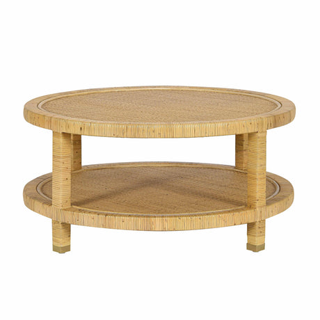Amara Natural Rattan Coffee Table by TOV Furniture at Eve Furniture