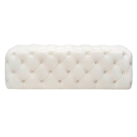 Kaylee Velvet Ottoman by TOV Furniture at Eve Furniture