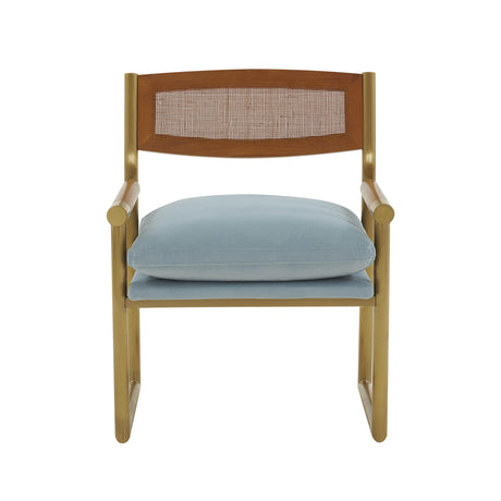 Harlow Rattan Velvet Chair by TOV Furniture at Eve Furniture