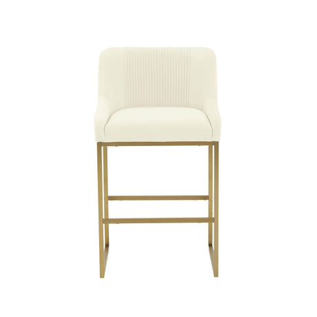 Lisa Pleated Velvet Counter Stool by Inspire Me! Home Decor by TOV Furniture at Eve Furniture