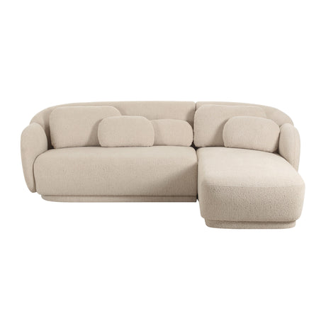 Misty Cream Boucle Sectional by TOV Furniture at Eve Furniture
