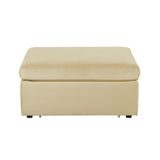 Jessie Champagne Velvet Modular Ottoman by TOV Furniture at Eve Furniture