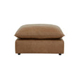 Cali Brown Leather Ottoman by TOV Furniture at Eve Furniture