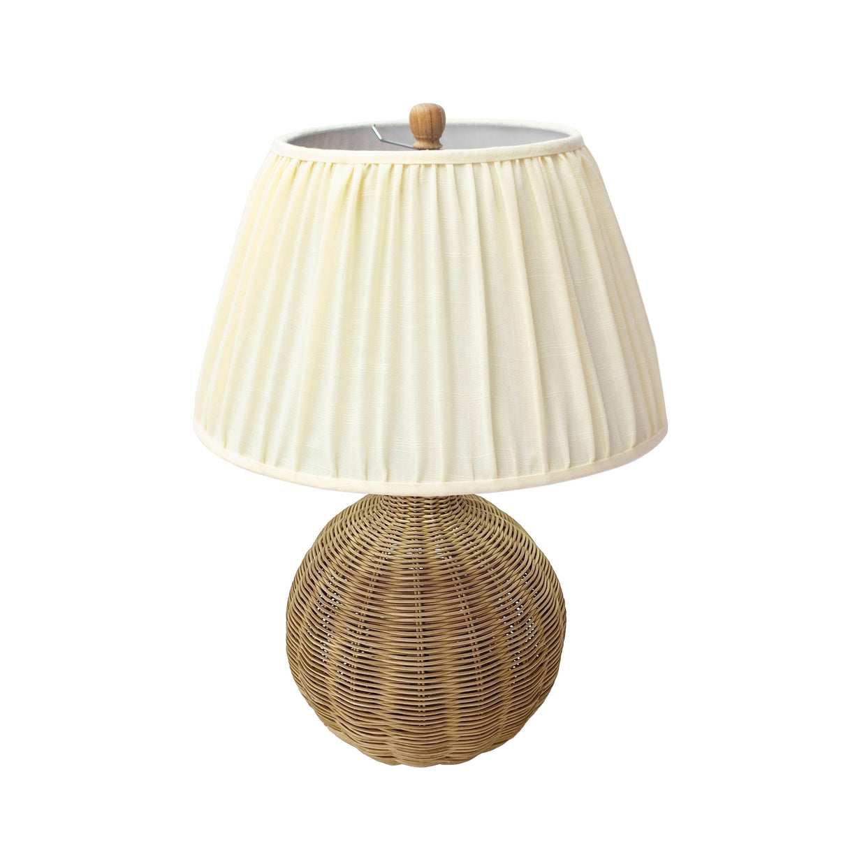 Pallora Cream & Natural Rattan Table Lamp by TOV Furniture at Eve Furniture