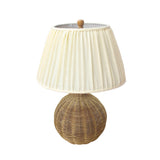 Pallora Cream & Natural Rattan Table Lamp by TOV Furniture at Eve Furniture