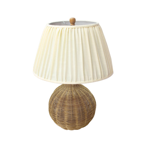 Pallora Cream & Natural Rattan Table Lamp by TOV Furniture at Eve Furniture