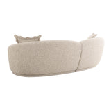 Marion Two-Tone Textured Boucle 4 Person Sectional by TOV Furniture at Eve Furniture