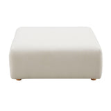 Hangover Cream Performance Linen Ottoman by TOV Furniture at Eve Furniture