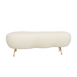 Welsh Faux Shearling Bench by TOV Furniture at Eve Furniture