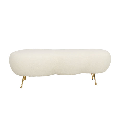 Welsh Faux Shearling Bench by TOV Furniture at Eve Furniture