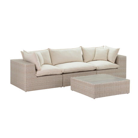 Cali Natural Wicker Outdoor Modular Sofa by TOV Furniture at Eve Furniture
