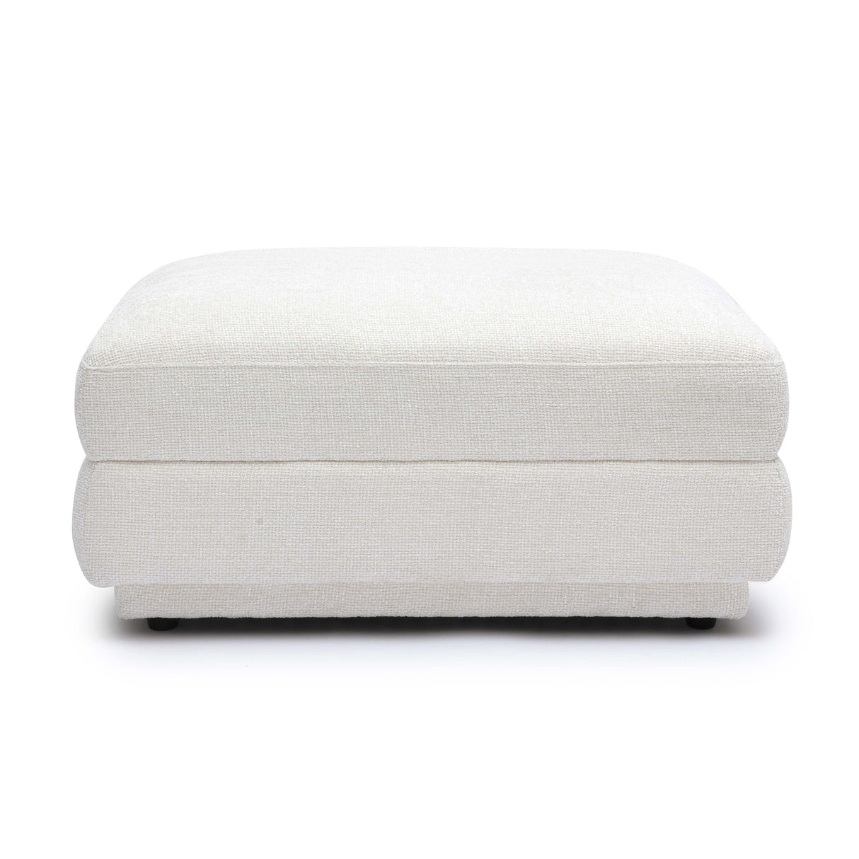Perry Cream Chenille Modular Ottoman by TOV Furniture at Eve Furniture