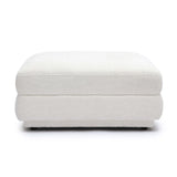 Perry Cream Chenille Modular Ottoman by TOV Furniture at Eve Furniture