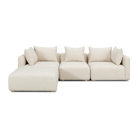 Hangover Heavy Textured Fabric 4-Piece Modular Sectional by TOV Furniture at Eve Furniture