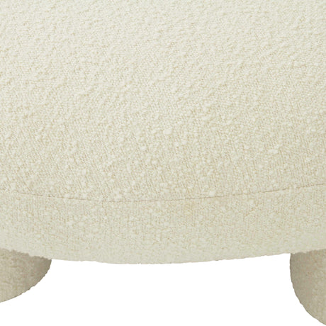 Discus Boucle Ottoman by TOV Furniture at Eve Furniture