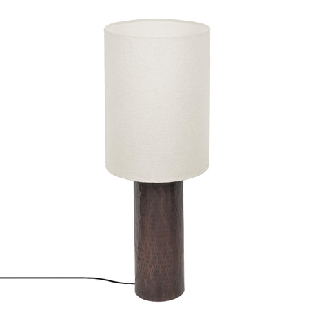 Grava Boucle & Hammered Bronze Metal Floor Lamp by TOV Furniture at Eve Furniture