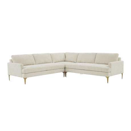 Serena Velvet L-Sectional by TOV Furniture at Eve Furniture