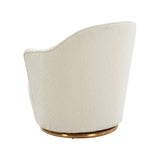 Skyla Cream Boucle Swivel Chair by TOV Furniture at Eve Furniture