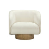 Presley Cream Velvet Swivel Accent Chair by TOV Furniture at Eve Furniture