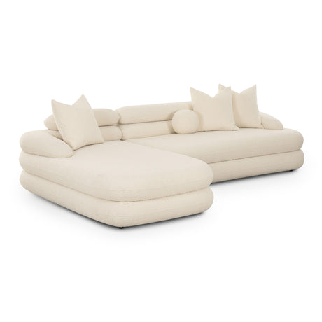 Lulu Cream Boucle Modular Sectional by TOV Furniture at Eve Furniture