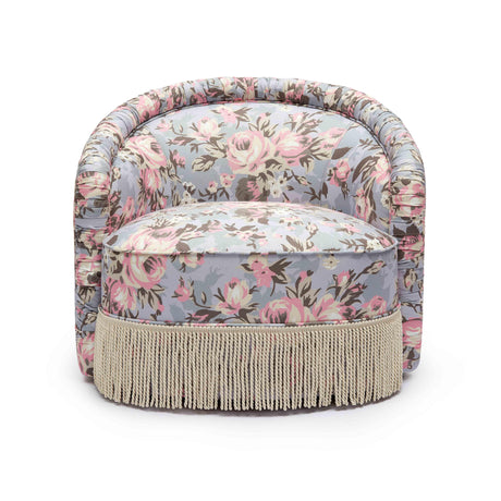 Pamela Spring Floral Print Tasseled Lounge Chair by TOV Furniture at Eve Furniture