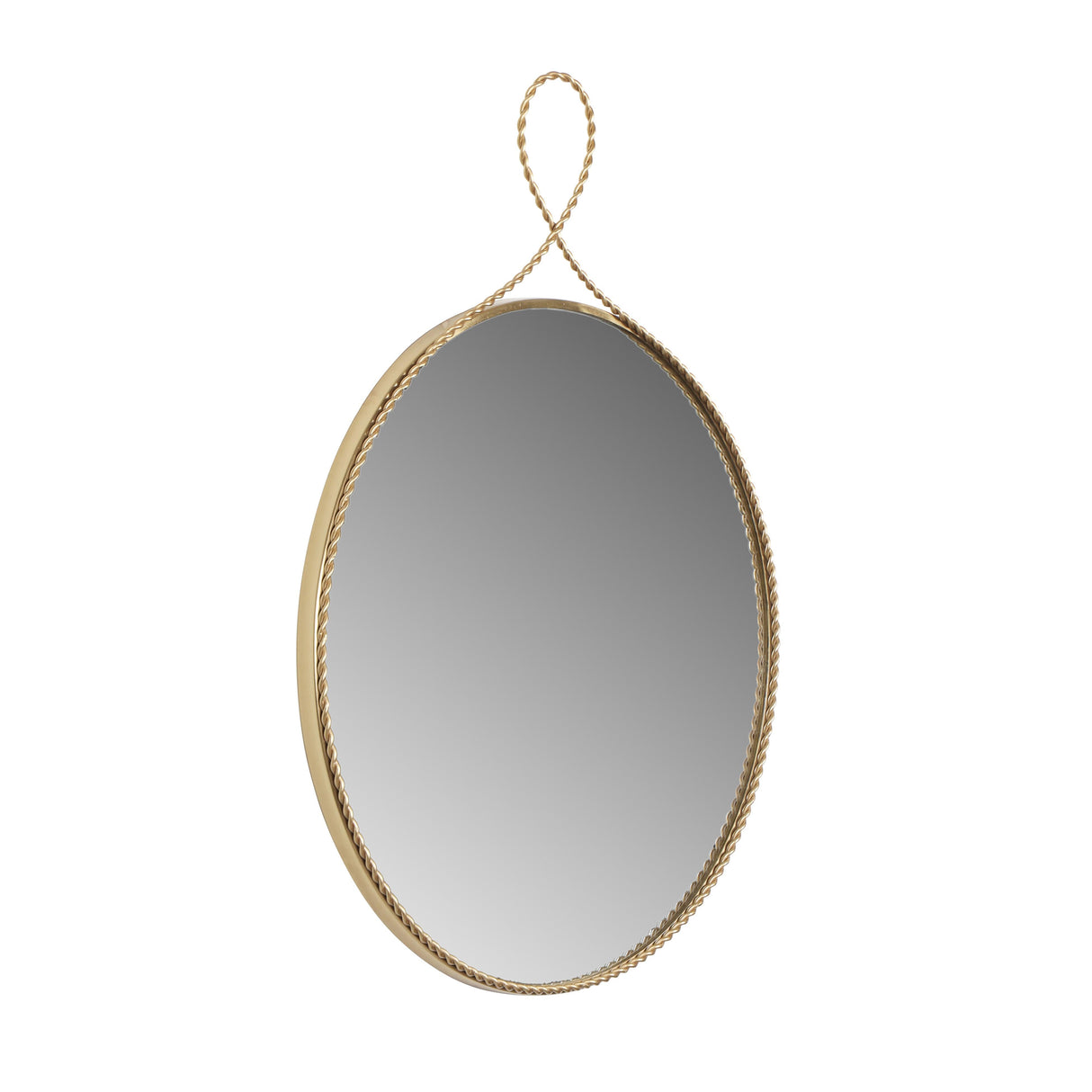 Ravina Braided Brass Round Wall Mirror by TOV Furniture at Eve Furniture