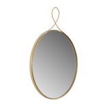 Ravina Braided Brass Round Wall Mirror by TOV Furniture at Eve Furniture