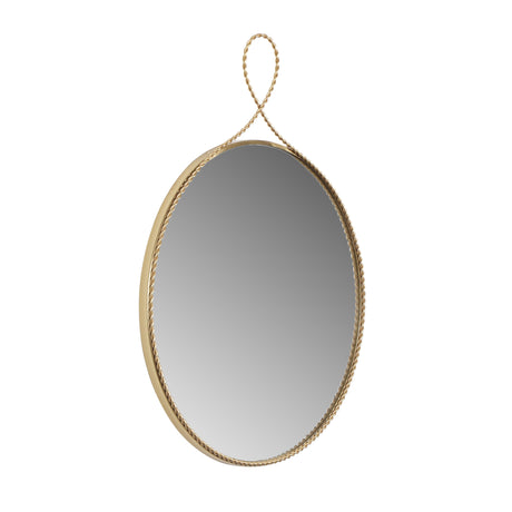Ravina Braided Brass Round Wall Mirror by TOV Furniture at Eve Furniture