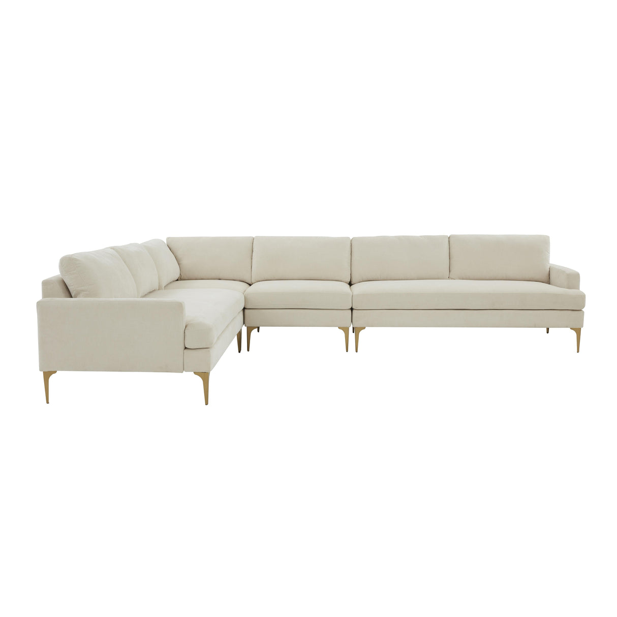 Serena Velvet Large L-Sectional by TOV Furniture at Eve Furniture